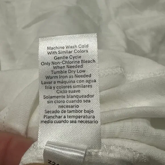 New with tags, VENUS White Cropped Anchor Short Sleeve Shirt Top, Size XL - Picture 7 of 9